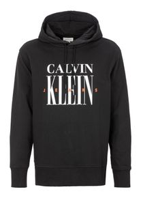 Herren Kapuzensweatshirt "PLUS SERIF FONT GRAPHIC HOODIE", schwarz, casual, Gr. 6XL, Calvin Klein Jeans Plus, unifarben, Sweatware, Obermaterial: