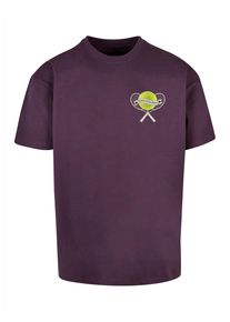 Merchcode Herren T-Shirt "Merchcode Herren Tennis Tournament Heavy Oversized Tee", lila, casual, Gr. L, bedruckt, 100% Baumwolle, Shirts