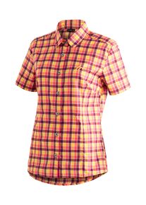 Maier Sports Damen Funktionsbluse "Philina", bunt, Gr. 40, 85% Polyester, 15% Viscose, Blusen, Karierte Kurzarm-Bluse für Wandern, Reisen und Freizeit