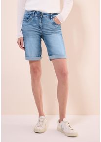 Cecil Damen Comfort-fit-Jeans, blau, casual, Gr. 32, unifarben, Jeans, 78% Baumwolle, 20% Polyester, 2% Elasthan, Jeans, Middle Waist