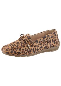 Ara Damen Mokassin "ALABAMA", Gr. 7,5, braun, Veloursleder, animal-print, sportlich, Schuhe, Loafer, Mokassin, Flats in Bequemweite G (= weit)