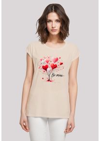 F4NT4STIC Damen T-Shirt "Herzbaum Be Mine", weiß, casual, Gr. XXL, Obermaterial: 100% Baumwolle, Shirts, Premium Qualität