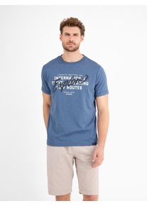 Lerros Herren T-Shirt "Lerros Herren Jersey T-Shirt mit Brustprint", blau, Gr. M, 100% Baumwolle, Shirts