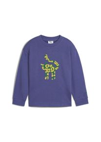 Puma Kinder Sweatshirt "Cats Club Crewneck Kinder", blau, Gr. 116, Obermaterial: 32% Polyester, 68% Baumwolle; Rippe: 3% Elasthan, 97% Baumwolle,