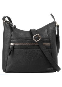 Betty Barclay Damen Umhängetasche, schwarz, Leder, Strukturmuster, Taschen, echt Leder