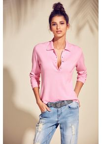 Heine Damen Polokragenpullover "Polopullover", rosa, Gr. 36, unifarben, 100% Baumwolle, Pullover