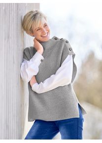Heine Damen Pullunder "Pullunder", grau, Gr. 46, meliert, unifarben, 100% Baumwolle, Pullover