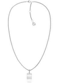 Tommy Hilfiger Damen Kette mit Anhänger "SS24 DOG TAG, 2780861, 2780862", Edelstahl, L: 51cm, silber, Edelstahl, Halsketten, mit Glasstein