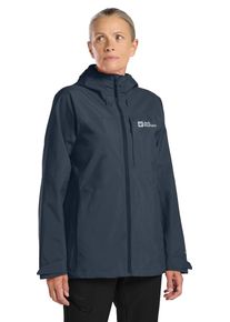 Jack Wolfskin Damen Funktionsjacke "TEMPEST 2L JKT W", blau, Gr. M, Oberstoff: 100% POLYESTER ; Futter 1: 100% POLYESTER ; Futter 2: 100% POLYESTER ;