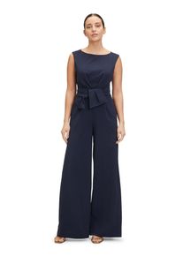 Vera Mont Damen Overall "Vera Mont Jumpsuit mit weitem Bein", blau, elegant, Gr. 48, Cru00eape, Obermaterial: 95% Polyester, 5% Elasthan. Futter: