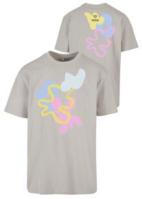 Herren T-Shirt "Upscale by Mister Tee Unisex Abstract Oversize Tee", grau, casual, Gr. XS, UPSCALE BY MISTER TEE, unifarben, 100% Baumwolle, Shirts