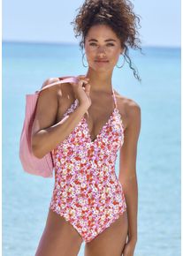 Lascana Damen Badeanzug "Jasmin", bunt, Gr. 36, floral, Microfaser, Badeanzüge, im Blümchen-Druck