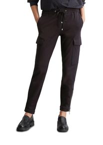 Marc O'Polo MARC O'POLO Damen Chinohose "aus kompaktem Jersey-Twill", blau, casual, Gr. 32, unifarben, Obermaterial: 75% Viskose, 20% Polyamid, 5% Elasthan;