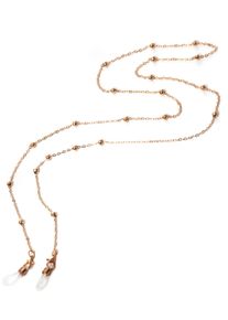 Firetti Damen Brillenkette "mit kleinen Kugelelementen", gelb, Metall, Gummi, L:78cm, Tragebänder