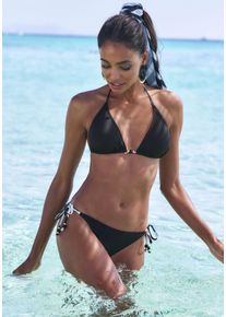 Damen Triangel-Bikini "Claire", schwarz, Gr. 38, French Connection, Recycling-Polyamid, Bikini-Sets, Mit kontrast Zierperlen