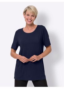 Classic Basics Damen Longshirt "Longshirt", blau, Gr. 52, unifarben, 95% Viskose, 5% Elasthan, Shirts
