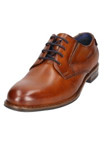 Bugatti Herren Schnürschuh, Gr. 41, braun, Leder, elegant, Schuhe, Abendschuh, Businessschuh mit kleinem Stretcheinsätzen, Weite G
