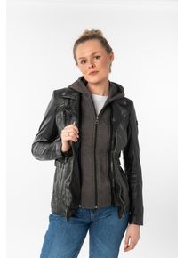 Mauritius Damen Lederjacke "Adelyn", schwarz, modisch, Gr. 38, Obermaterial: 100% Schafsleder. Futter: 100% Baumwolle. Ärmelfutter: 100% Polyester.