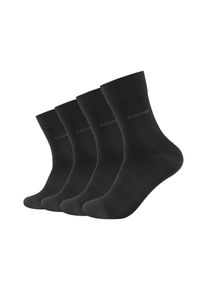s.Oliver Damen Socken "Socken 4er Pack", Gr. 35, schwarz, 82% Viskose 16% Polyamid 2% Elasthan, uni, Socken