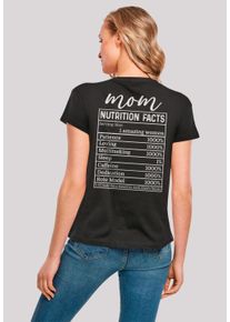 F4NT4STIC Damen T-Shirt "Mom Nutrition Facts", schwarz, casual, Gr. XS, Obermaterial: 100% Baumwolle, Shirts, Premium Qualität