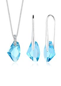 Elli Damen Schmuckset "Glas Kristall Hellblau 925 Sterling Silber", OneSize,mit Stein, silber, Silber 925 (Sterlingsilber), Schmuck-Sets