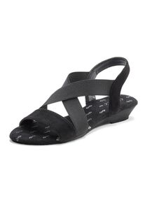 Vivance Damen Sandalette "Sommerschuh", Gr. 39, schwarz, Obermaterial: 100% Elasthan. Futter: 100% Textilmaterial. Decksohle: 100% Textilmaterial.