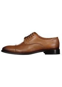 Roy Robson Herren Schnürschuh "Anzugsschuh - Derby Captoe", Gr. 42, braun, Leder, unifarben, elegant, Schuhe, Ton-in-Ton-Nähte