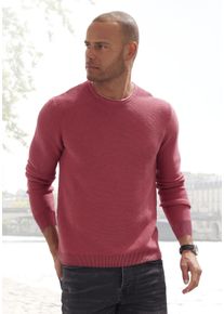 Herren Strickpullover, rot, casual, Gr. S, AUTHENTIC LE JOGGER, unifarben, Strick, Obermaterial: 100% Baumwolle, Pullover, mit Double-Layer Optik,