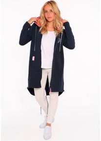 Zwillingsherz Damen Jerseymantel ""Küste Meer Moin"", blau, modisch, Gr. XXL, Sweatware, Obermaterial: 50% Baumwolle, 50% Polyester, Mäntel, mit