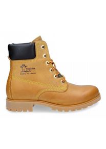 Panama Jack Damen Schnürboots "Panama 03", Gr. 36, gelb, Nubukleder, kontrastfarbene Details, klassisch, Schuhe, mit weichem Schaftrand
