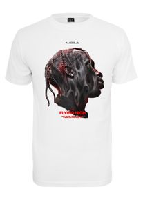 Herren Kurzarmshirt "Upscale by Mister Tee Herren Flying High Oversize Tee", weiß, casual, Gr. L, UPSCALE BY MISTER TEE, unifarben, 100% Baumwolle,