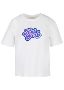 MISS TEE Herren T-Shirt "Miss Tee Damen Hot Girl Summer Tee", weiß, casual, Gr. S, bedruckt, 100% Baumwolle, Shirts