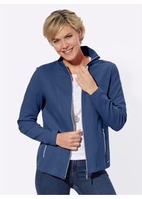 Casual Looks Damen Shirtjacke "Shirtjacke", blau, Gr. 38, unifarben, 100% Baumwolle, Shirts
