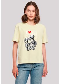 F4NT4STIC Damen T-Shirt "Love is all you need", gelb, casual, Gr. M, Obermaterial: 100% Baumwolle, Shirts, Premium Qualität