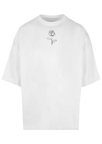 Merchcode Herren T-Shirt "Merchcode Herren Spring - Rose HugeSpring - Rose Huge Tee Tee", weiß, casual, Gr. M, bedruckt, 100% Baumwolle, Shirts