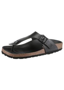 VERBENAS Damen Zehentrenner "Ryton Elephant", Gr. 39, schwarz, Lederimitat, klassisch, Schuhe, Sommerschuh, Zehentrenner für City- und Strandbesuche