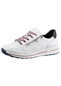 Ara Damen Sneaker "OSAKA", Gr. 4,5, bunt, Glattleder, kontrastfarbene Details, sportlich, Schuhe, mit Reißverschluss, H-Weite, Freizeitschuh,