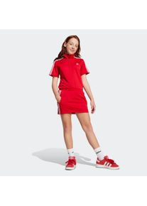 Mädchen Shirtkleid "FIREBIRD DRESS", rot, sportlich, Gr. 128, adidas originals, Obermaterial: 100% Polyester, Kleider