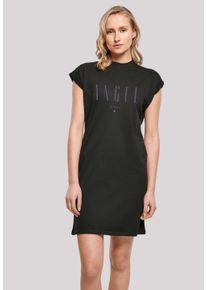 F4NT4STIC Damen Shirtkleid "Engel lila türkis", schwarz, casual, Gr. M, Obermaterial: 100% Baumwolle, Kleider, Print
