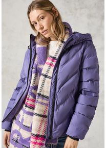 Cecil Damen Outdoorjacke, lila, casual, Gr. M, unifarben, Web, Obermaterial: 100% Polyester, Jacken, mit Kapuze und verschweißten Nähten
