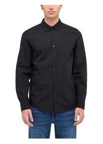 Mustang Herren Langarmhemd, schwarz, casual, Gr. XXXL, unifarben, Web, Obermaterial: 100% Baumwolle, Hemden