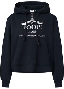JOOP! JOOP JEANS Damen Kapuzensweatshirt "Talia", blau, modisch, Gr. M, unifarben, Sweatware, Obermaterial: 100% Baumwolle, Sweatshirts, mit Reißverschluss