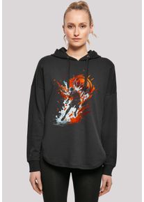 F4NT4STIC Damen Kapuzenpullover "Basketball Splash Sport Oversize Hoodie", schwarz, casual, Gr. M, Obermaterial: 100% Baumwolle, Pullover, Print