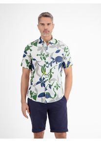 Lerros Herren Kurzarmhemd "Lerros Sommerhemd in Hawaiian-Style", weiß, Gr. XXL, 80% Baumwolle, 20% Leinen, Hemden