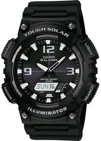 Herren Chronograph, schwarz, CASIO TIMELESS COLLECTION, Armbanduhren, Solaruhr,Quarzuhr,Armbanduhr, Herrenuhr,Digitaluhr, bis 10bar wasserd.