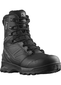 Salomon Damen Winterstiefel "TOUNDRA PRO CLIMASalomon WATERPROO", Gr. 46,5, schwarz, Leder, Synthetik, sportlich, Schuhe, Snowboots, Winterboots,