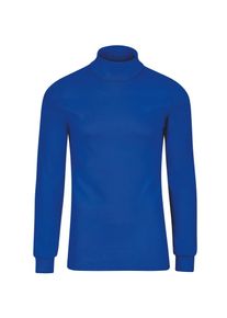 TRIGEMA Damen Rollkragenshirt "TRIGEMA Langarm Ski- und Sport-Rollkragenpullover", blau, Basic, Gr. L, 100% Baumwolle (Bio-Baumwolle kbA), Shirts