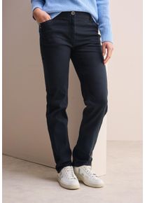 Cecil Damen Stoffhose "Style Toronto", blau, casual, Gr. 25, unifarben, Web, Obermaterial: 91% Baumwolle, 6% Elastomultiester, 3% Elasthan, Hosen, im