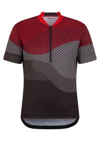 Ziener Herren Radtrikot "NEMIC-Z", rot, Gr. 48, Obermaterial: 100% Polyester; Obermaterial 2: 90% Polyester, 10% Elasthan, Trikots
