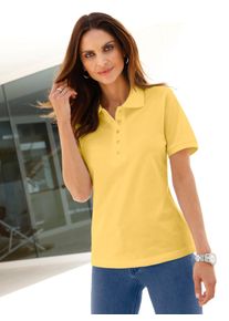 Casual Looks Damen Poloshirt "Poloshirt", gelb, Gr. 40, unifarben, 100% Baumwolle, Shirts